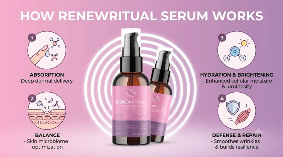 How RenewRitual serum works: absorption, balance, hydration, defense